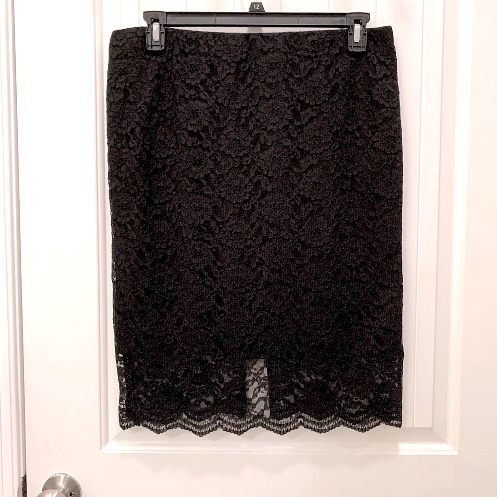 Mossimo Black Lace Pencil Skirt